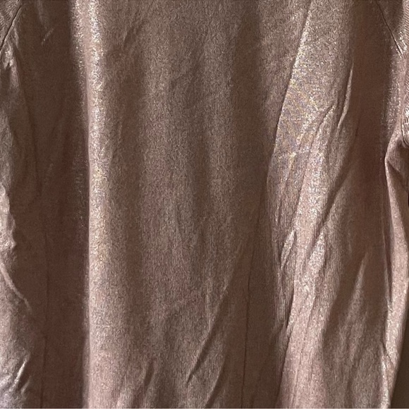 Zara Iridescent Dusty Pink Long-Sleeve Knit Top - Picture 4 of 4